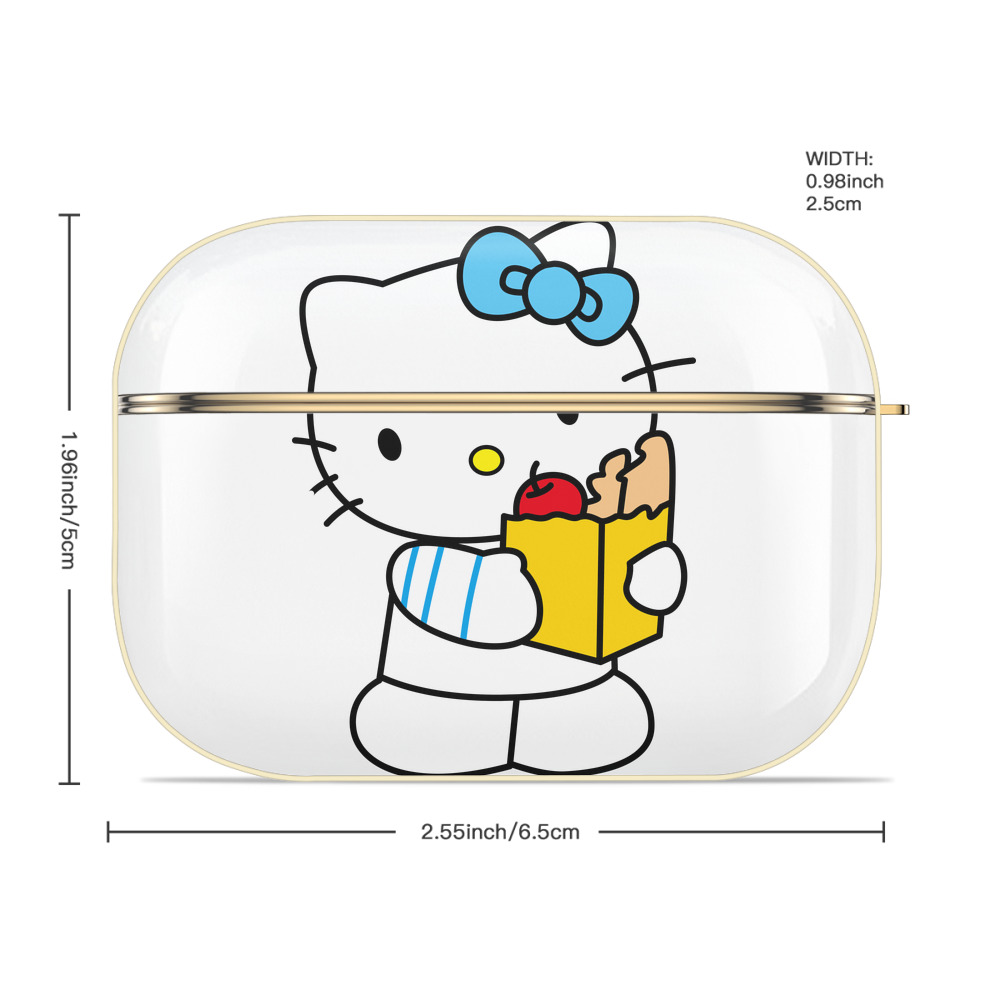 Hello Kitty ハローキティ 【AirPods Pro用】ハードシェル保護ケース｜耐衝撃・防指紋・カラビナ付き商品仕様