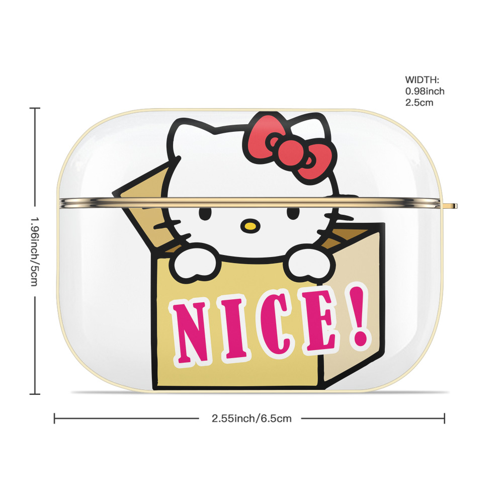 Hello Kitty ハローキティ 【AirPods Pro用】ハードシェル保護ケース｜耐衝撃・防指紋・カラビナ付き商品仕様