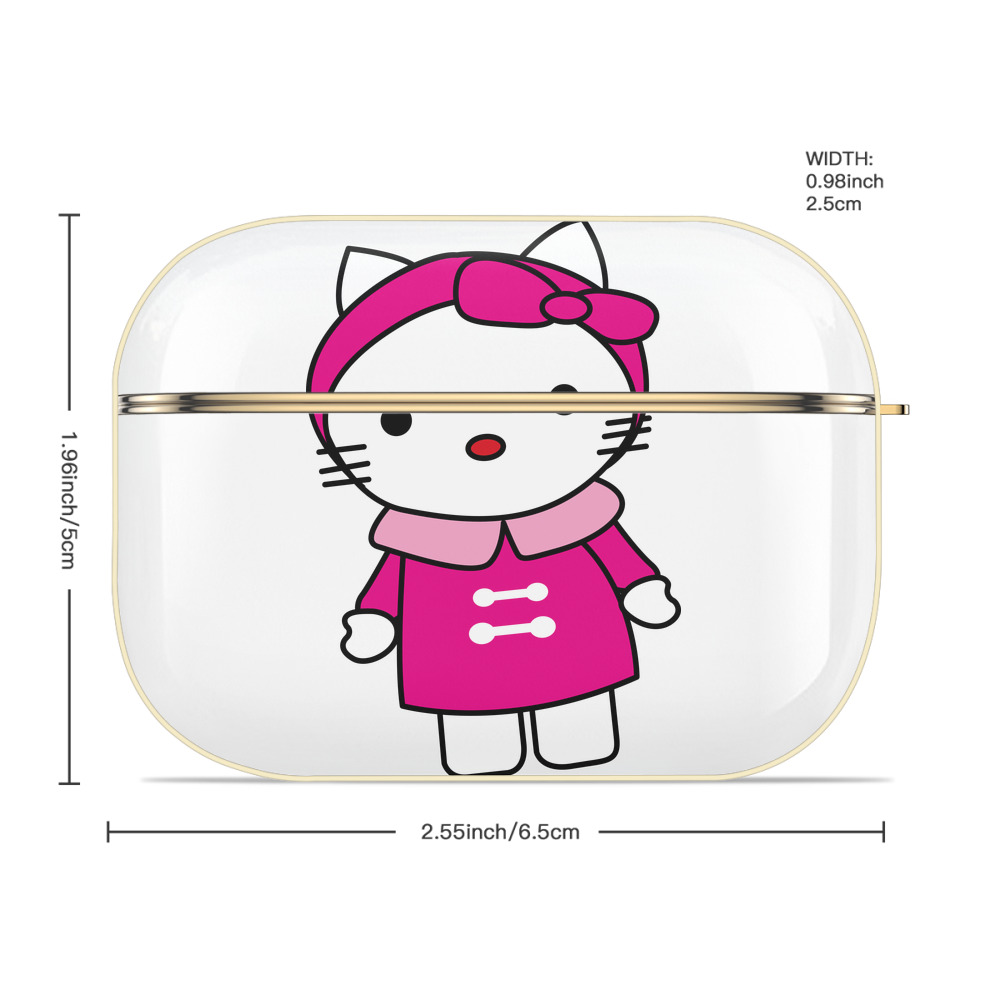 Hello Kitty ハローキティ 【AirPods Pro用】ハードシェル保護ケース｜耐衝撃・防指紋・カラビナ付き商品仕様