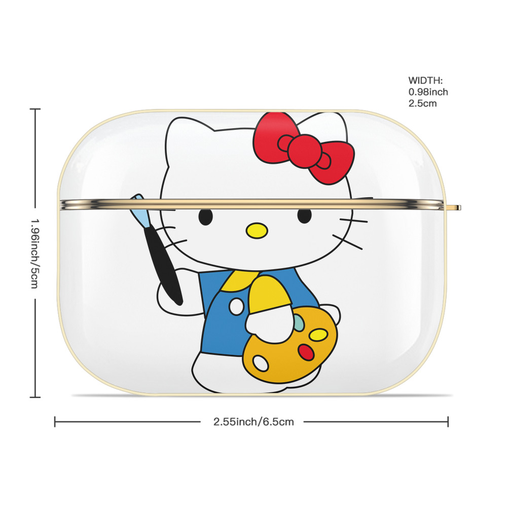 Hello Kitty ハローキティ 【AirPods Pro用】ハードシェル保護ケース｜耐衝撃・防指紋・カラビナ付き商品仕様