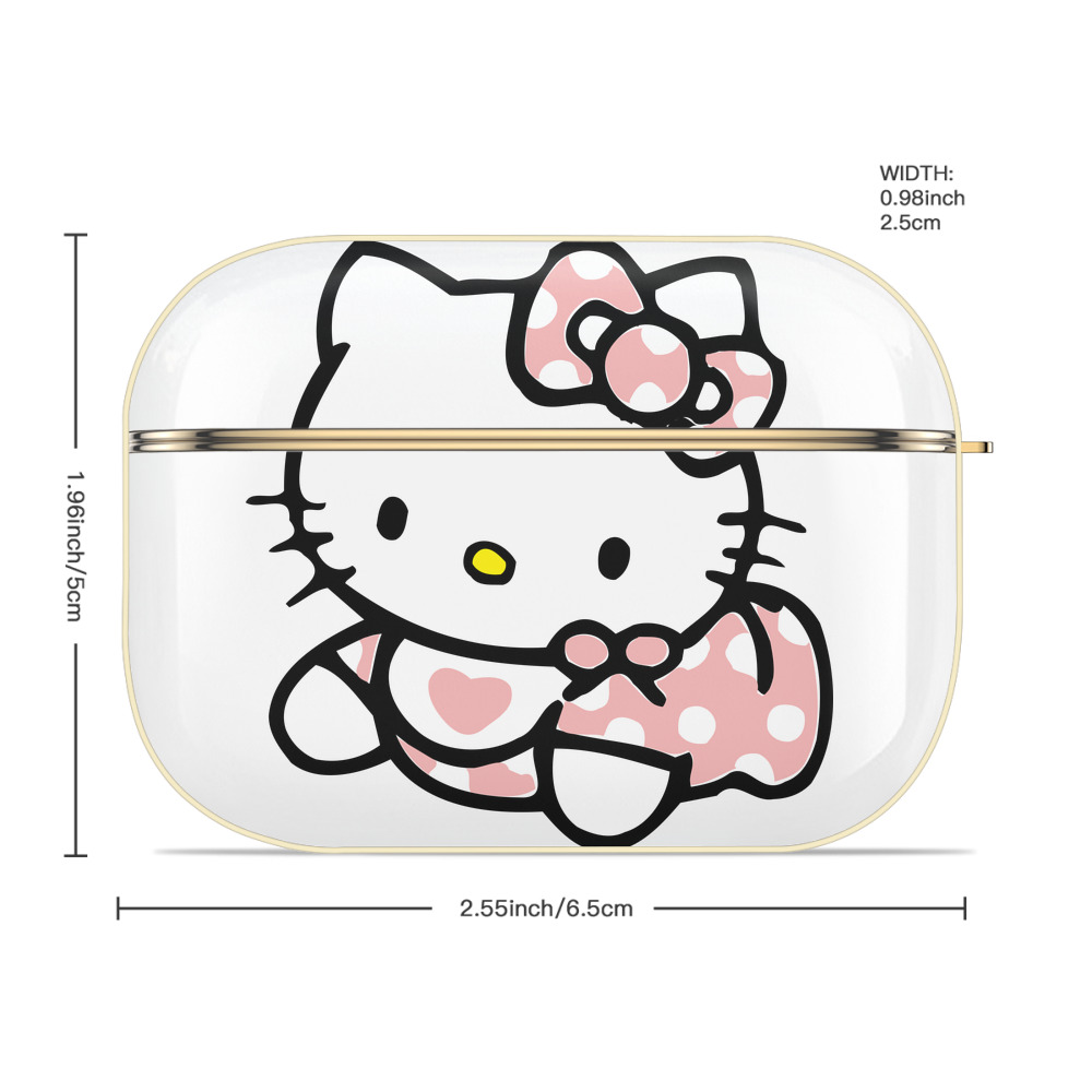 Hello Kitty ハローキティ 【AirPods Pro用】ハードシェル保護ケース｜耐衝撃・防指紋・カラビナ付き商品仕様