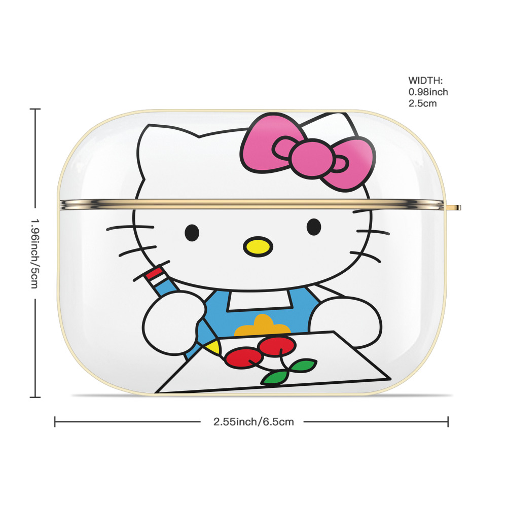Hello Kitty ハローキティ 【AirPods Pro用】ハードシェル保護ケース｜耐衝撃・防指紋・カラビナ付き商品仕様