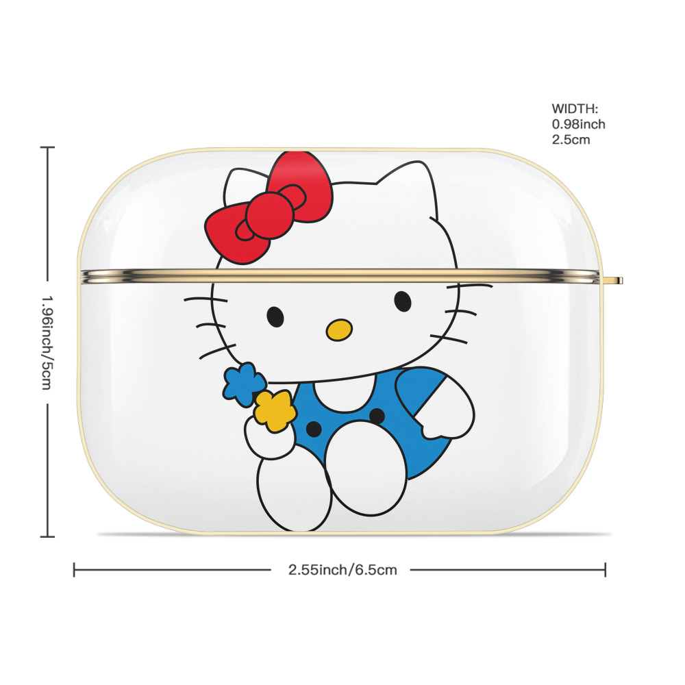 Hello Kitty ハローキティ 【AirPods Pro用】ハードシェル保護ケース｜耐衝撃・防指紋・カラビナ付き商品仕様