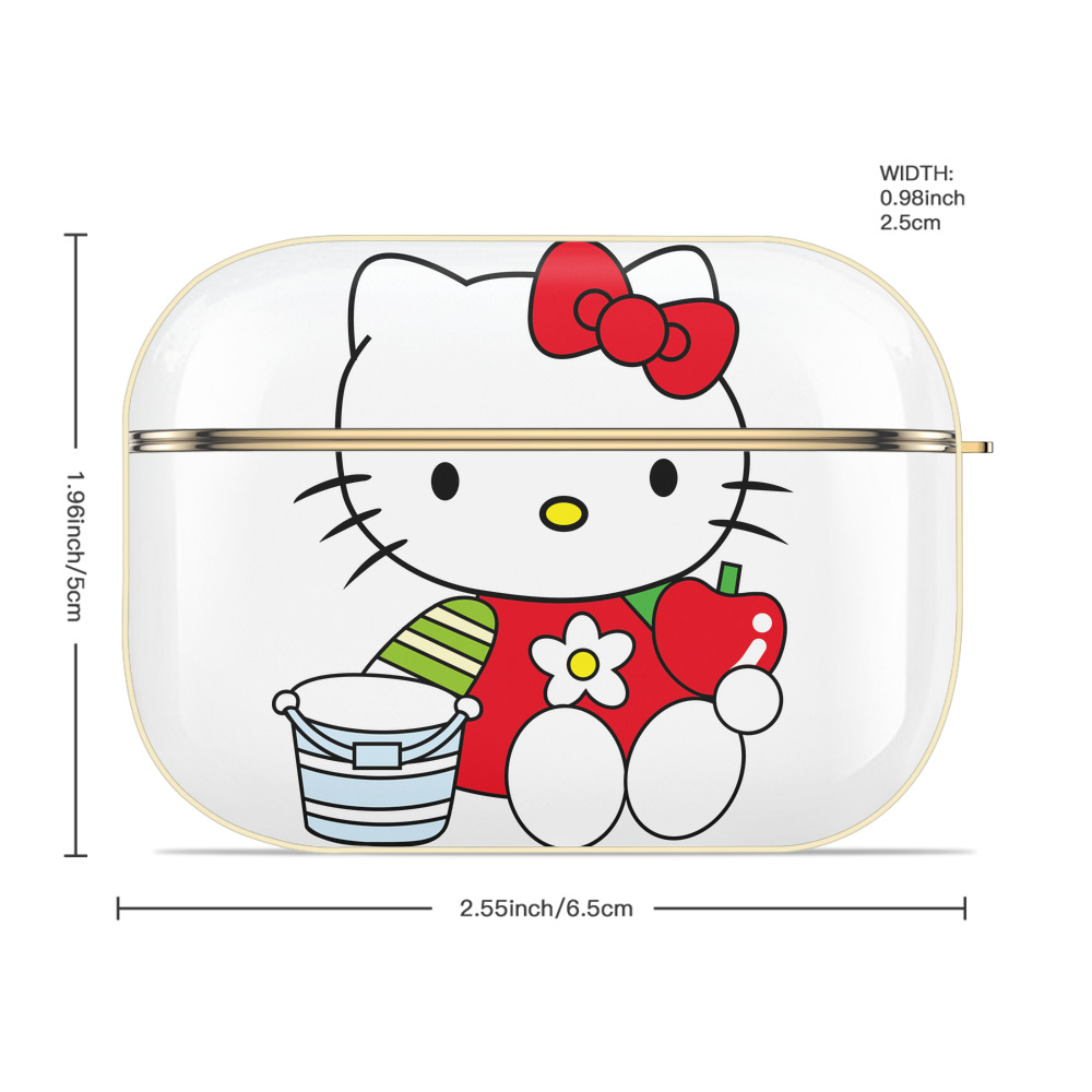 Hello Kitty ハローキティ 【AirPods Pro用】ハードシェル保護ケース｜耐衝撃・防指紋・カラビナ付き商品仕様