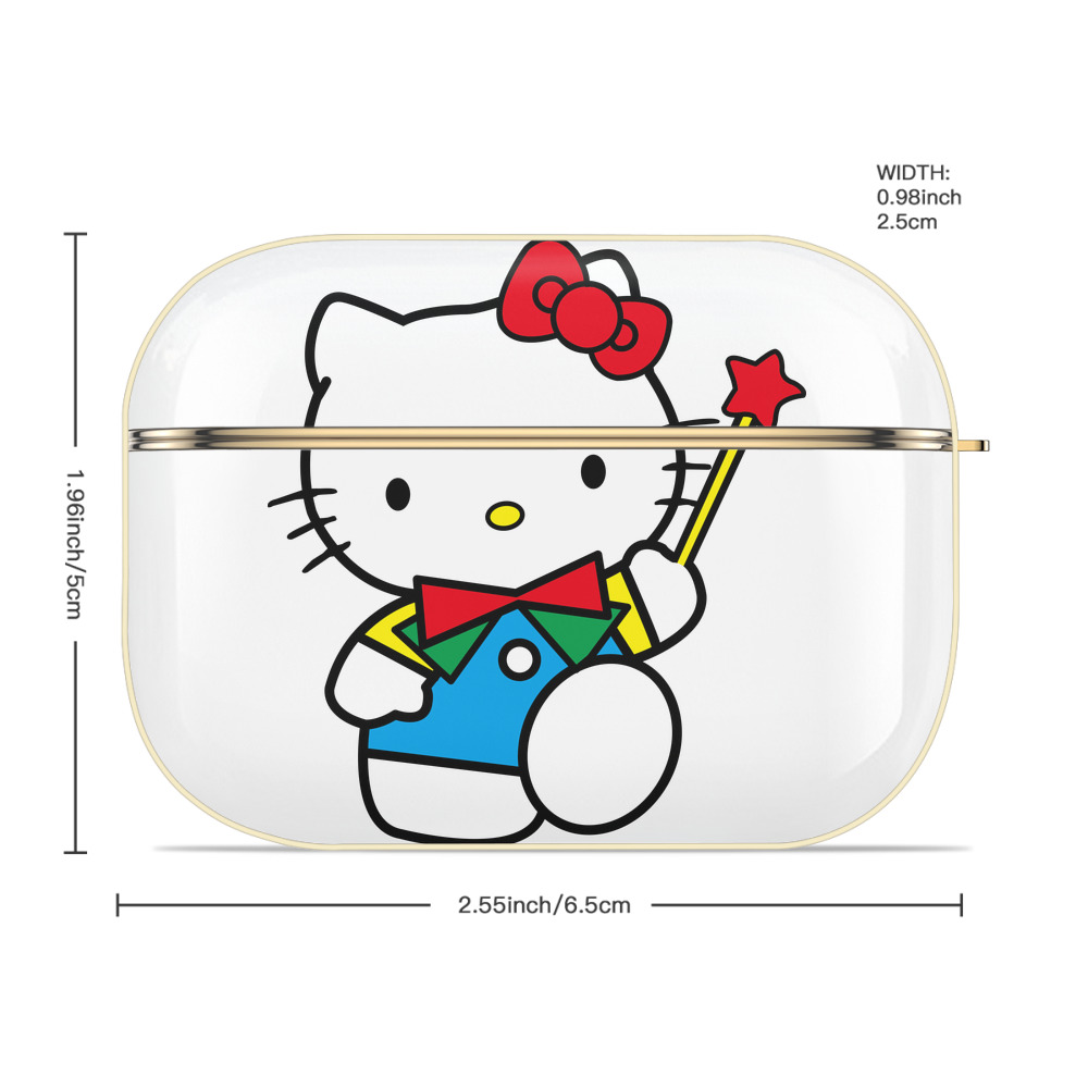 Hello Kitty ハローキティ 【AirPods Pro用】ハードシェル保護ケース｜耐衝撃・防指紋・カラビナ付き商品仕様