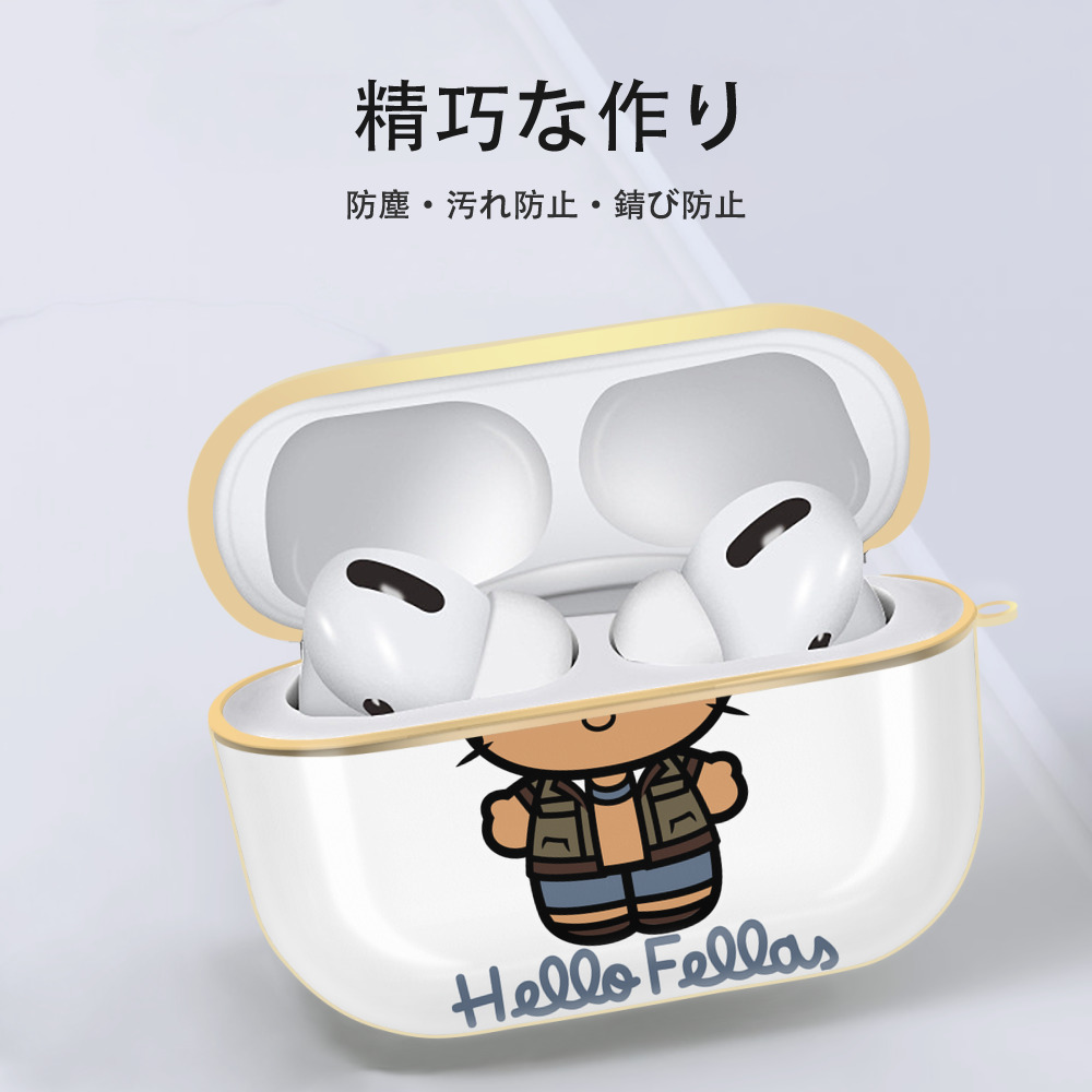 Hello Kitty ハローキティ 【AirPods Pro用】ハードシェル保護ケース｜耐衝撃・防指紋・カラビナ付き商品仕様