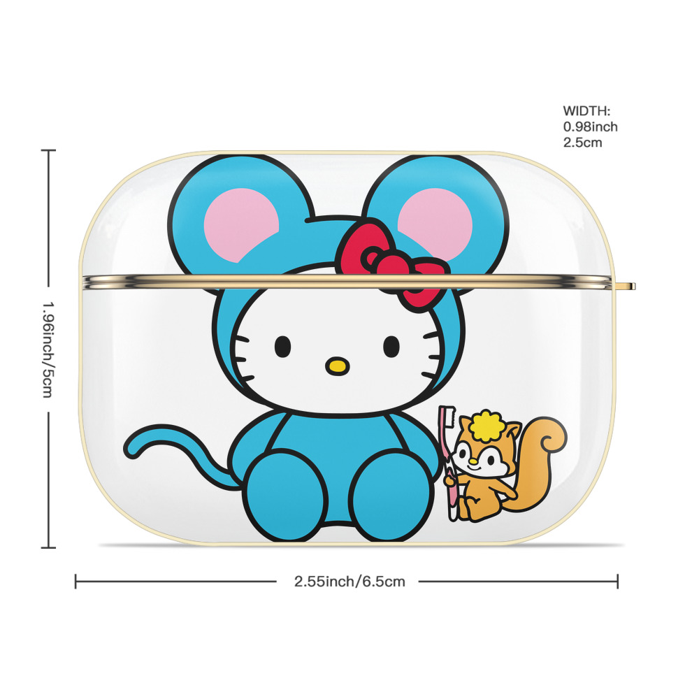 Hello Kitty ハローキティ 【AirPods Pro用】ハードシェル保護ケース｜耐衝撃・防指紋・カラビナ付き商品仕様