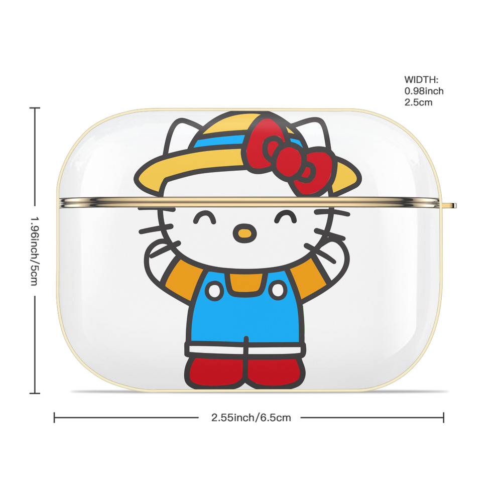 Hello Kitty ハローキティ 【AirPods Pro用】ハードシェル保護ケース｜耐衝撃・防指紋・カラビナ付き商品仕様