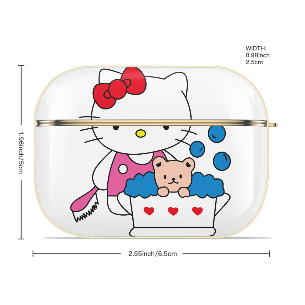 Hello Kitty ハローキティ 【AirPods Pro用】ハードシェル保護ケース｜耐衝撃・防指紋・カラビナ付き商品仕様