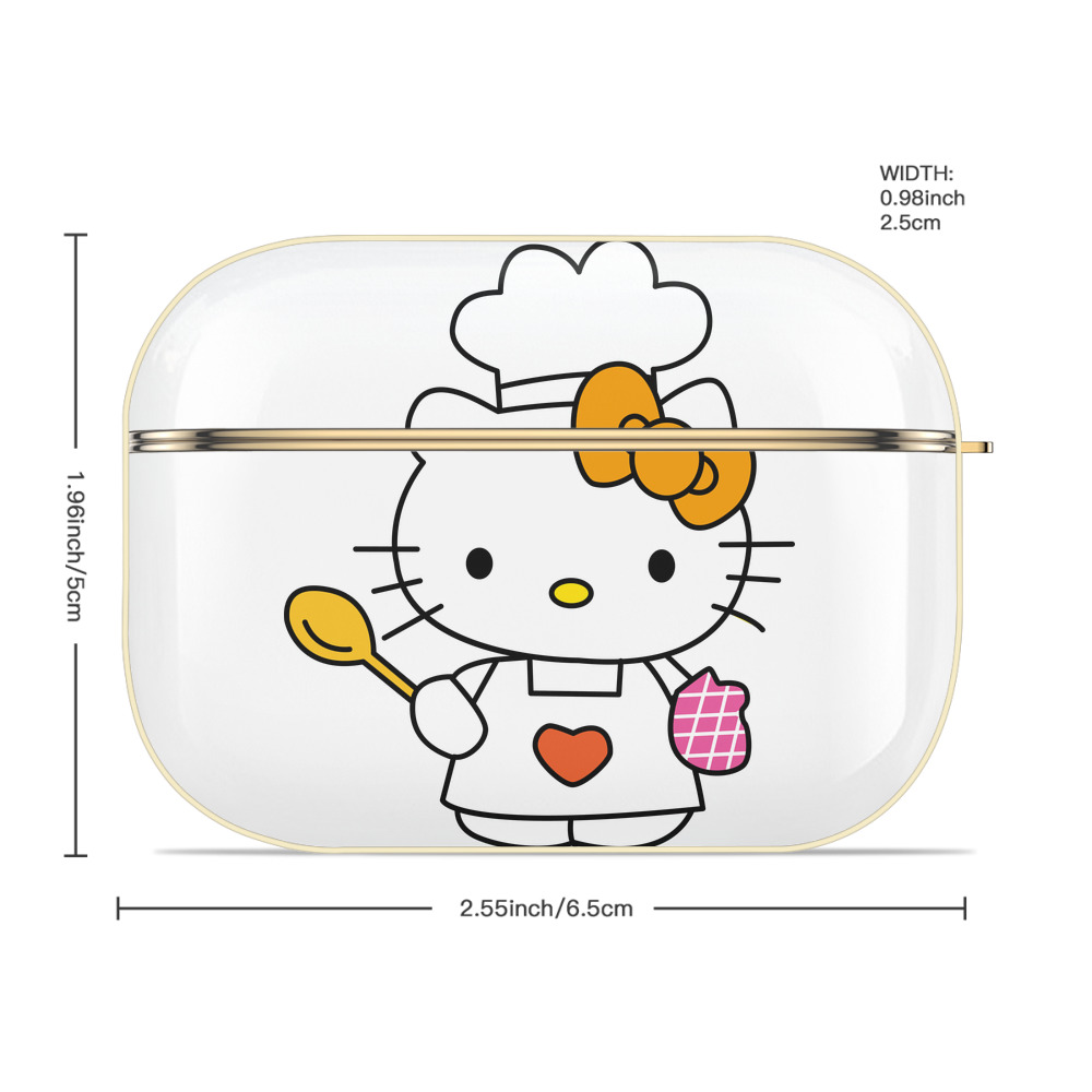 Hello Kitty ハローキティ 【AirPods Pro用】ハードシェル保護ケース｜耐衝撃・防指紋・カラビナ付き商品仕様