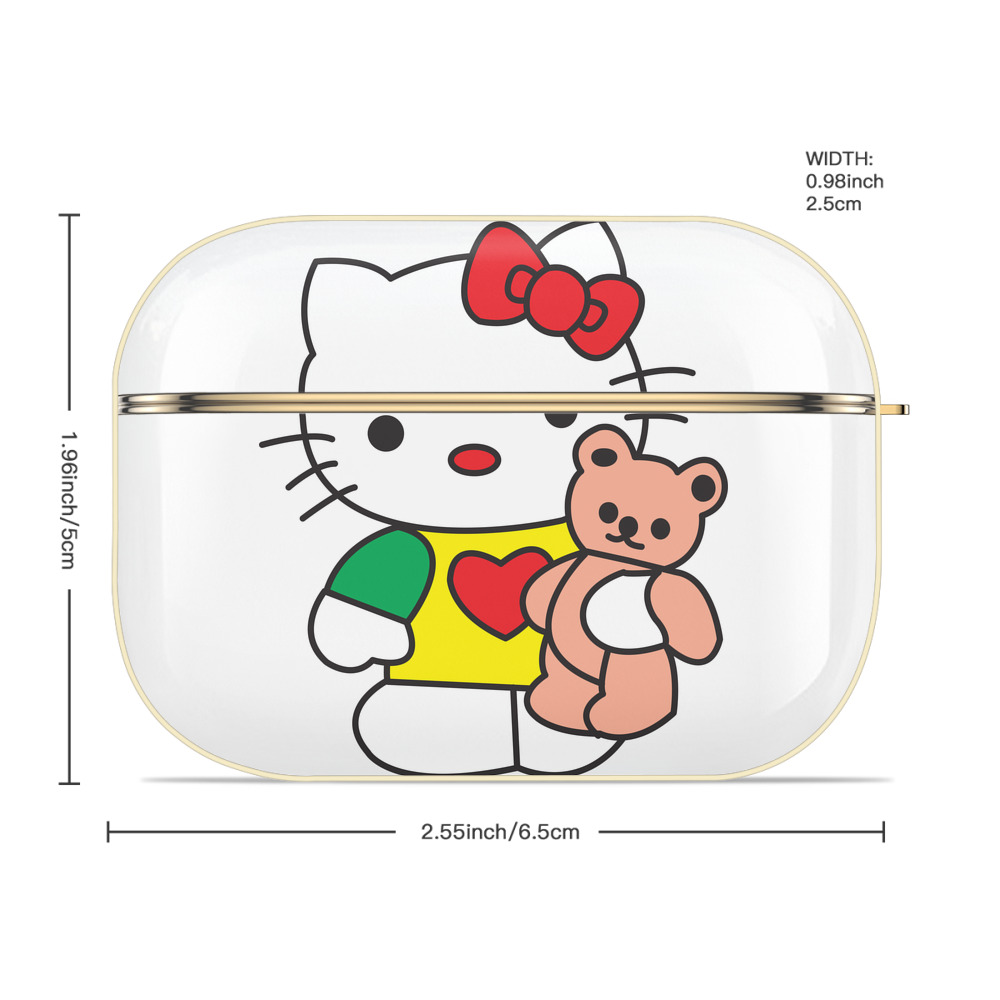 Hello Kitty ハローキティ 【AirPods Pro用】ハードシェル保護ケース｜耐衝撃・防指紋・カラビナ付き商品仕様