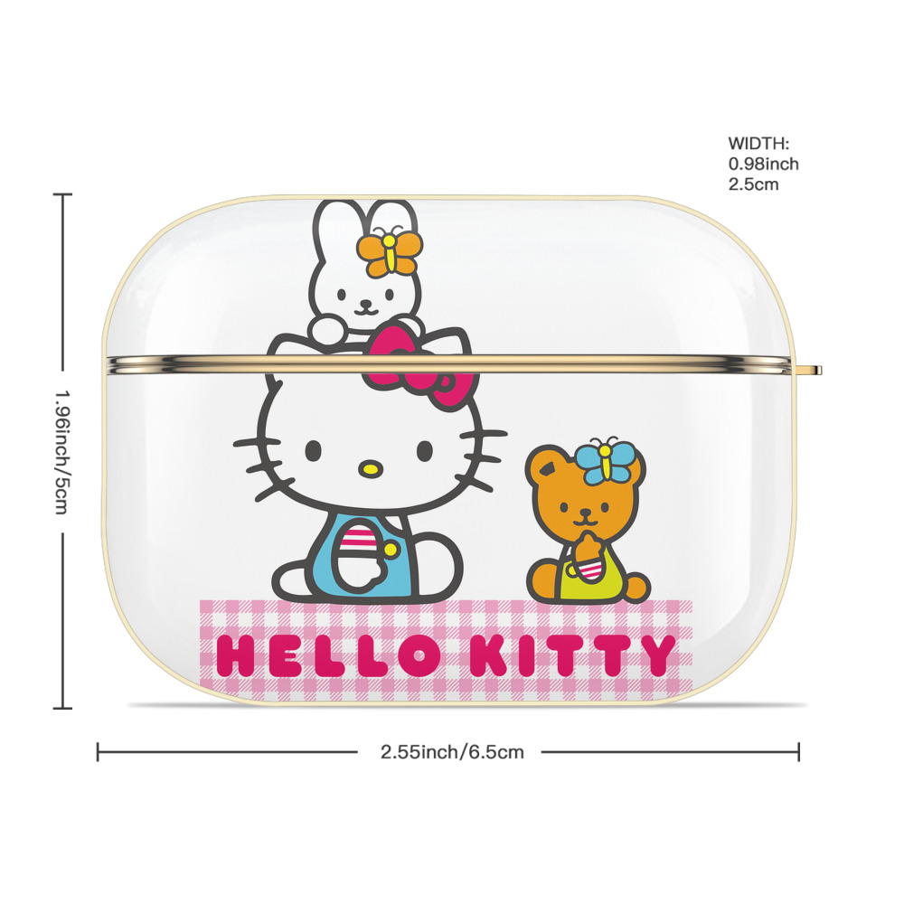 Hello Kitty ハローキティ 【AirPods Pro用】ハードシェル保護ケース｜耐衝撃・防指紋・カラビナ付き商品仕様