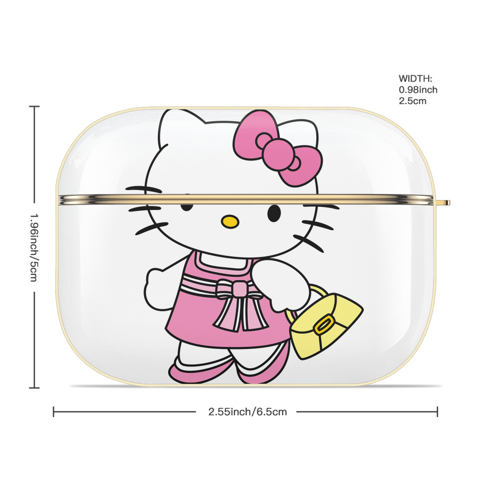Hello Kitty ハローキティ 【AirPods Pro用】ハードシェル保護ケース｜耐衝撃・防指紋・カラビナ付き商品仕様