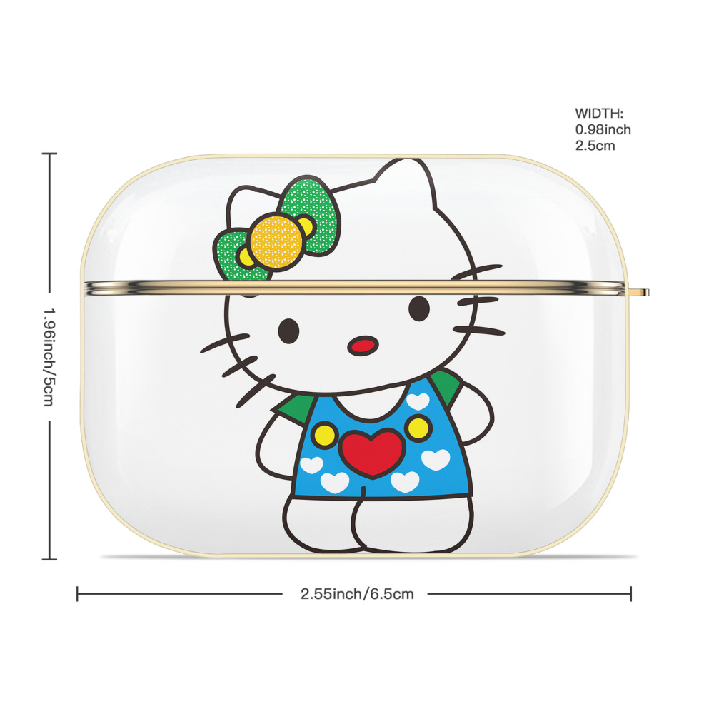 Hello Kitty ハローキティ 【AirPods Pro用】ハードシェル保護ケース｜耐衝撃・防指紋・カラビナ付き商品仕様