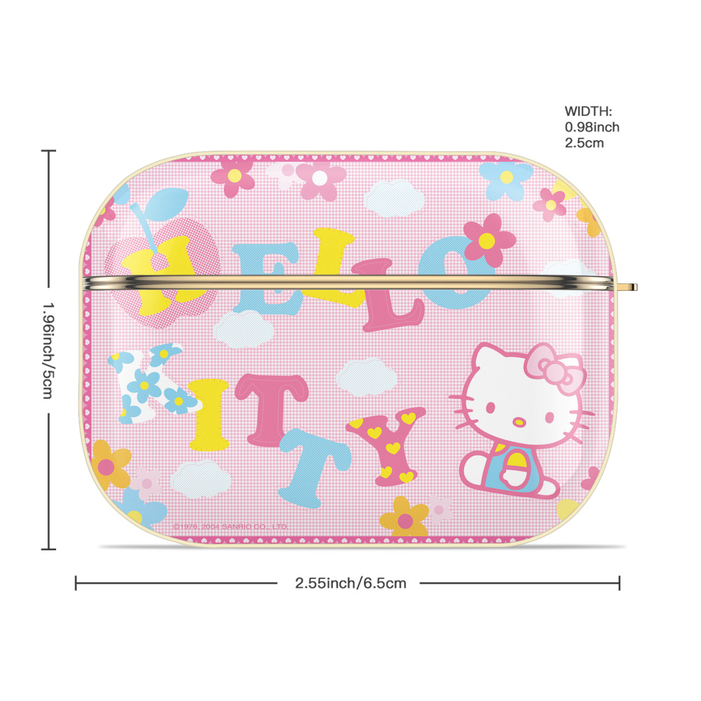 Hello Kitty ハローキティ 【AirPods Pro用】ハードシェル保護ケース｜耐衝撃・防指紋・カラビナ付き商品仕様