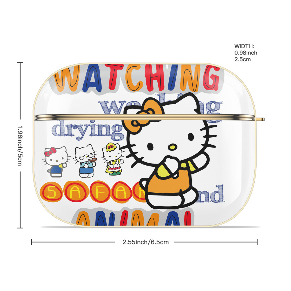 Hello Kitty ハローキティ 【AirPods Pro用】ハードシェル保護ケース｜耐衝撃・防指紋・カラビナ付き商品仕様
