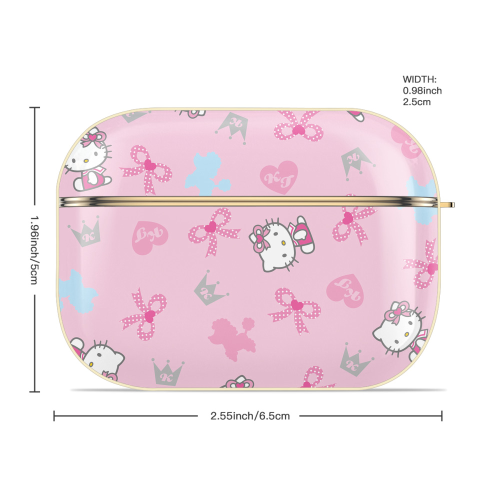 Hello Kitty ハローキティ 【AirPods Pro用】ハードシェル保護ケース｜耐衝撃・防指紋・カラビナ付き商品仕様