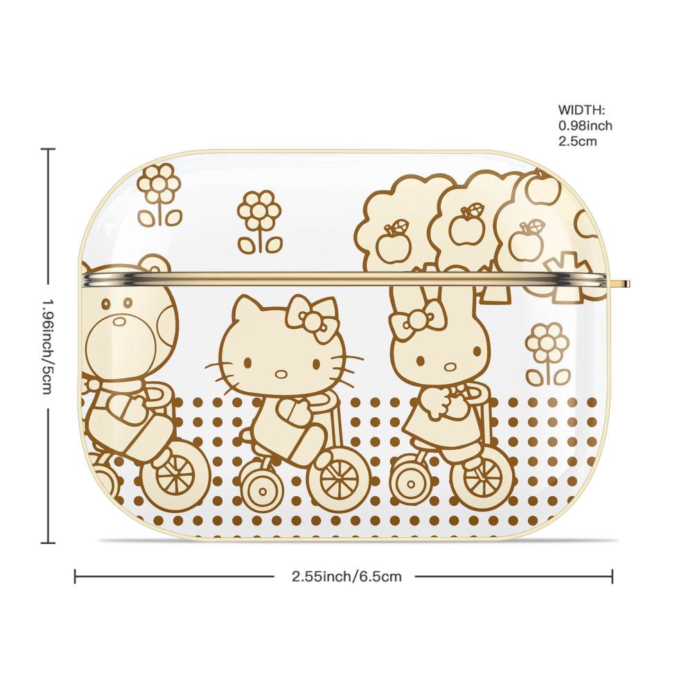 Hello Kitty ハローキティ 【AirPods Pro用】ハードシェル保護ケース｜耐衝撃・防指紋・カラビナ付き商品仕様