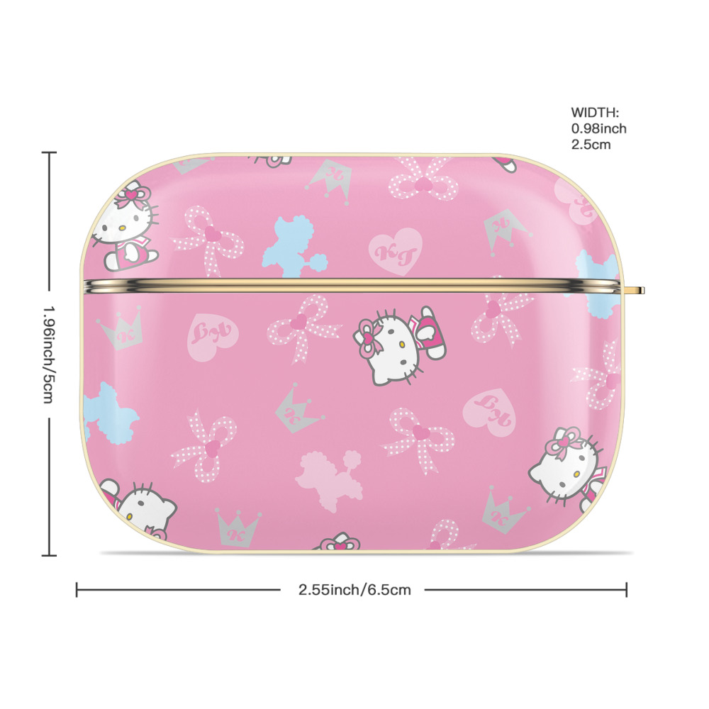 Hello Kitty ハローキティ 【AirPods Pro用】ハードシェル保護ケース｜耐衝撃・防指紋・カラビナ付き商品仕様