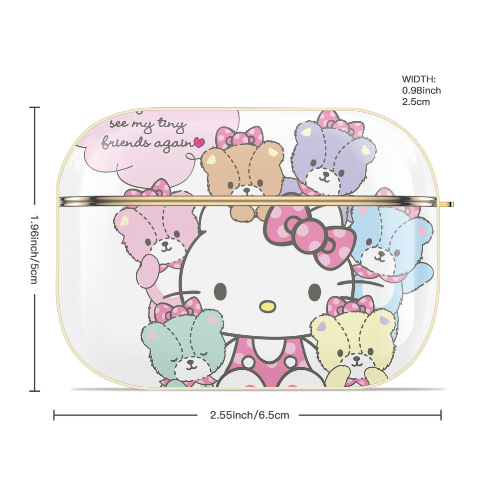 Hello Kitty ハローキティ 【AirPods Pro用】ハードシェル保護ケース｜耐衝撃・防指紋・カラビナ付き商品仕様