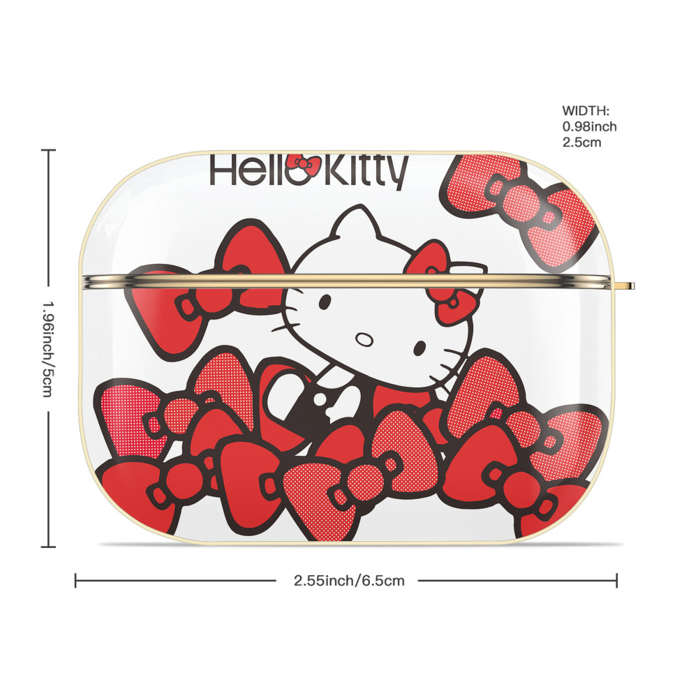 Hello Kitty ハローキティ 【AirPods Pro用】ハードシェル保護ケース｜耐衝撃・防指紋・カラビナ付き商品仕様