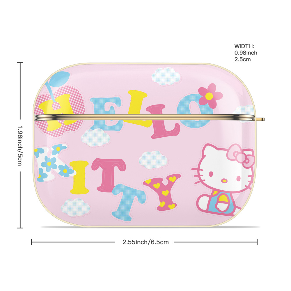 Hello Kitty ハローキティ 【AirPods Pro用】ハードシェル保護ケース｜耐衝撃・防指紋・カラビナ付き商品仕様