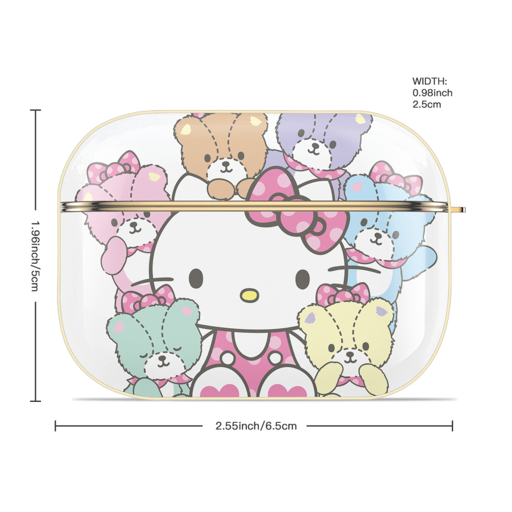 Hello Kitty ハローキティ 【AirPods Pro用】ハードシェル保護ケース｜耐衝撃・防指紋・カラビナ付き商品仕様