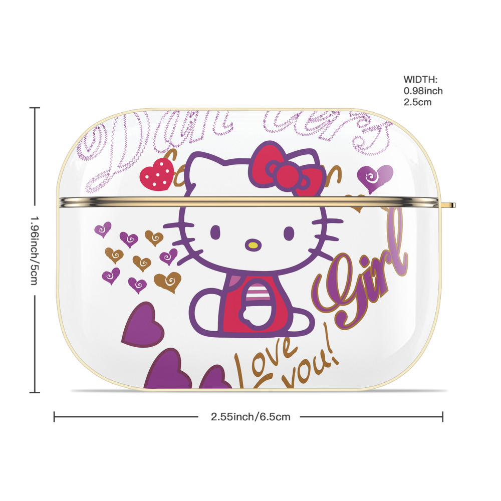 Hello Kitty ハローキティ 【AirPods Pro用】ハードシェル保護ケース｜耐衝撃・防指紋・カラビナ付き商品仕様
