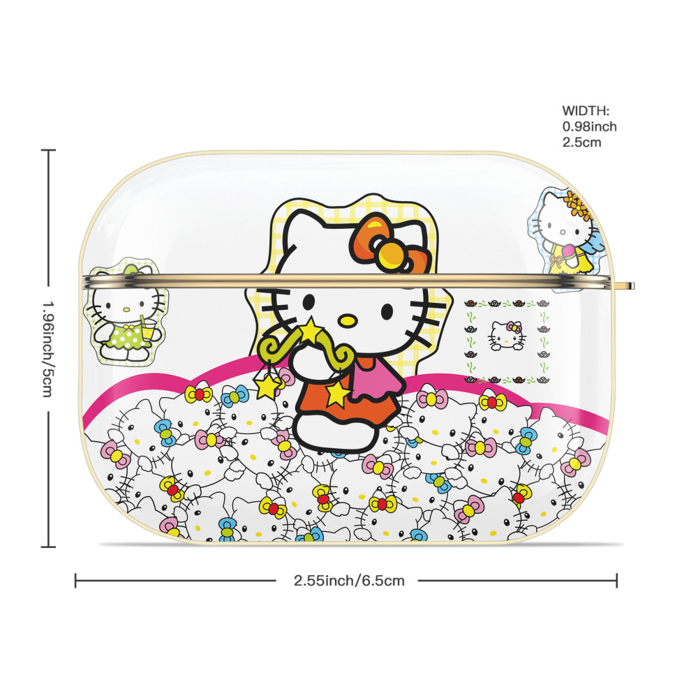 Hello Kitty ハローキティ 【AirPods Pro用】ハードシェル保護ケース｜耐衝撃・防指紋・カラビナ付き商品仕様