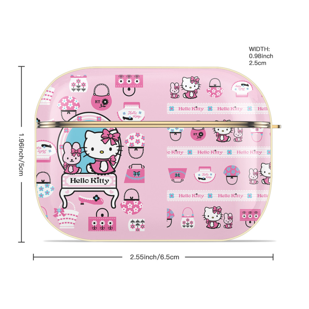 Hello Kitty ハローキティ 【AirPods Pro用】ハードシェル保護ケース｜耐衝撃・防指紋・カラビナ付き商品仕様