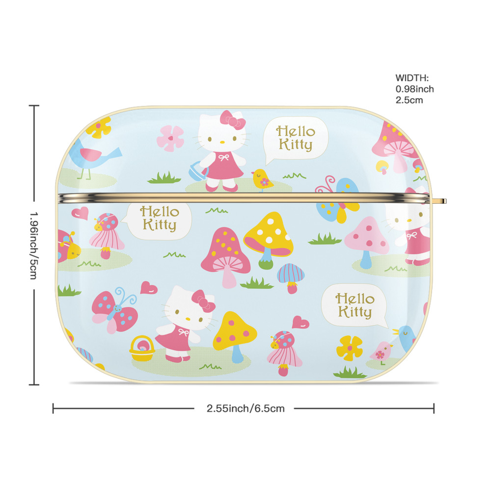 Hello Kitty ハローキティ 【AirPods Pro用】ハードシェル保護ケース｜耐衝撃・防指紋・カラビナ付き商品仕様