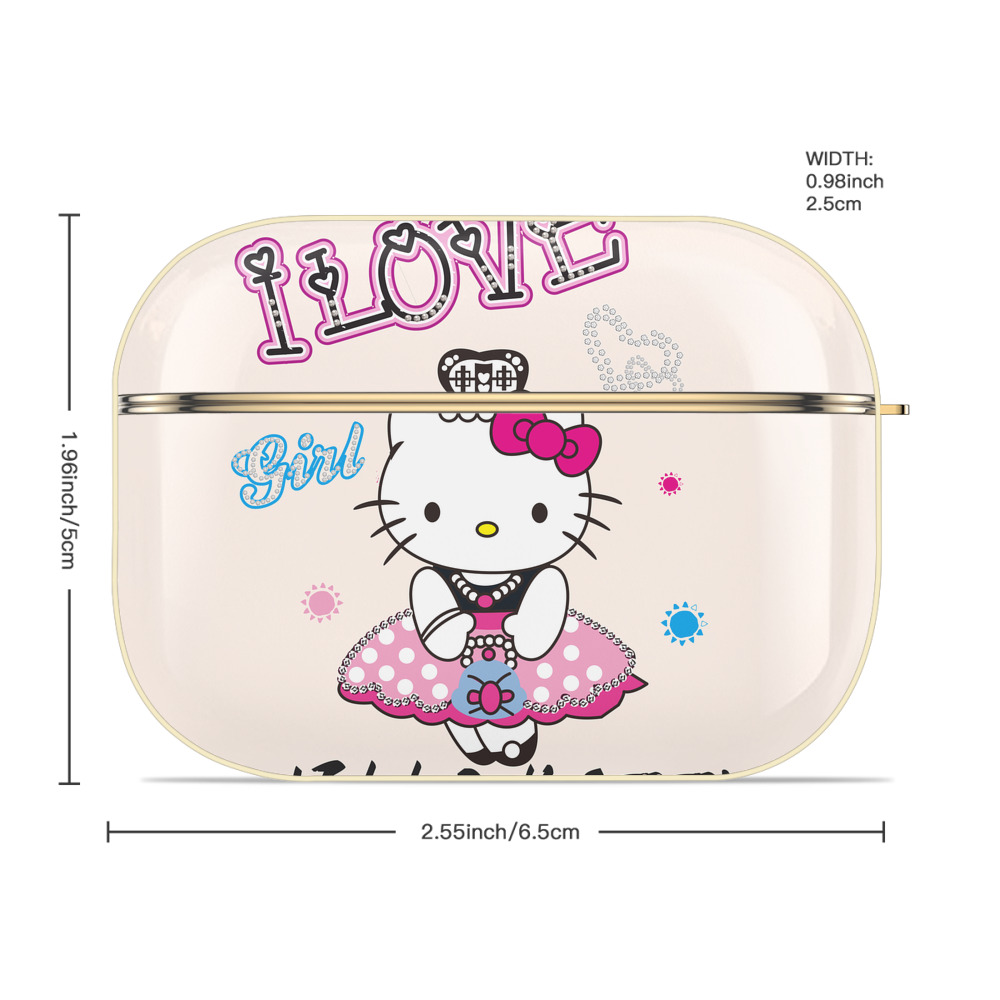 Hello Kitty ハローキティ 【AirPods Pro用】ハードシェル保護ケース｜耐衝撃・防指紋・カラビナ付き商品仕様
