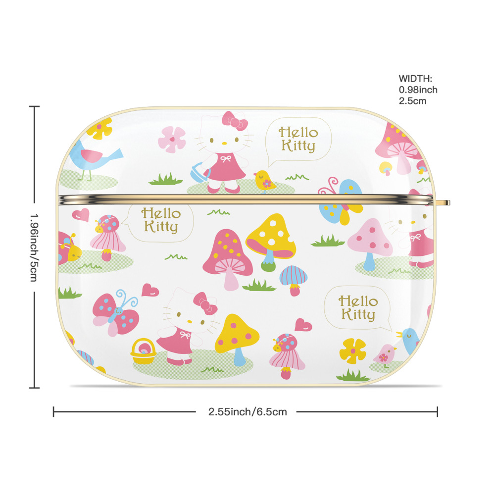Hello Kitty ハローキティ 【AirPods Pro用】ハードシェル保護ケース｜耐衝撃・防指紋・カラビナ付き商品仕様