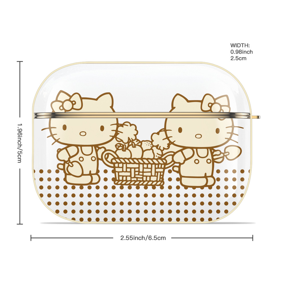 Hello Kitty ハローキティ 【AirPods Pro用】ハードシェル保護ケース｜耐衝撃・防指紋・カラビナ付き商品仕様