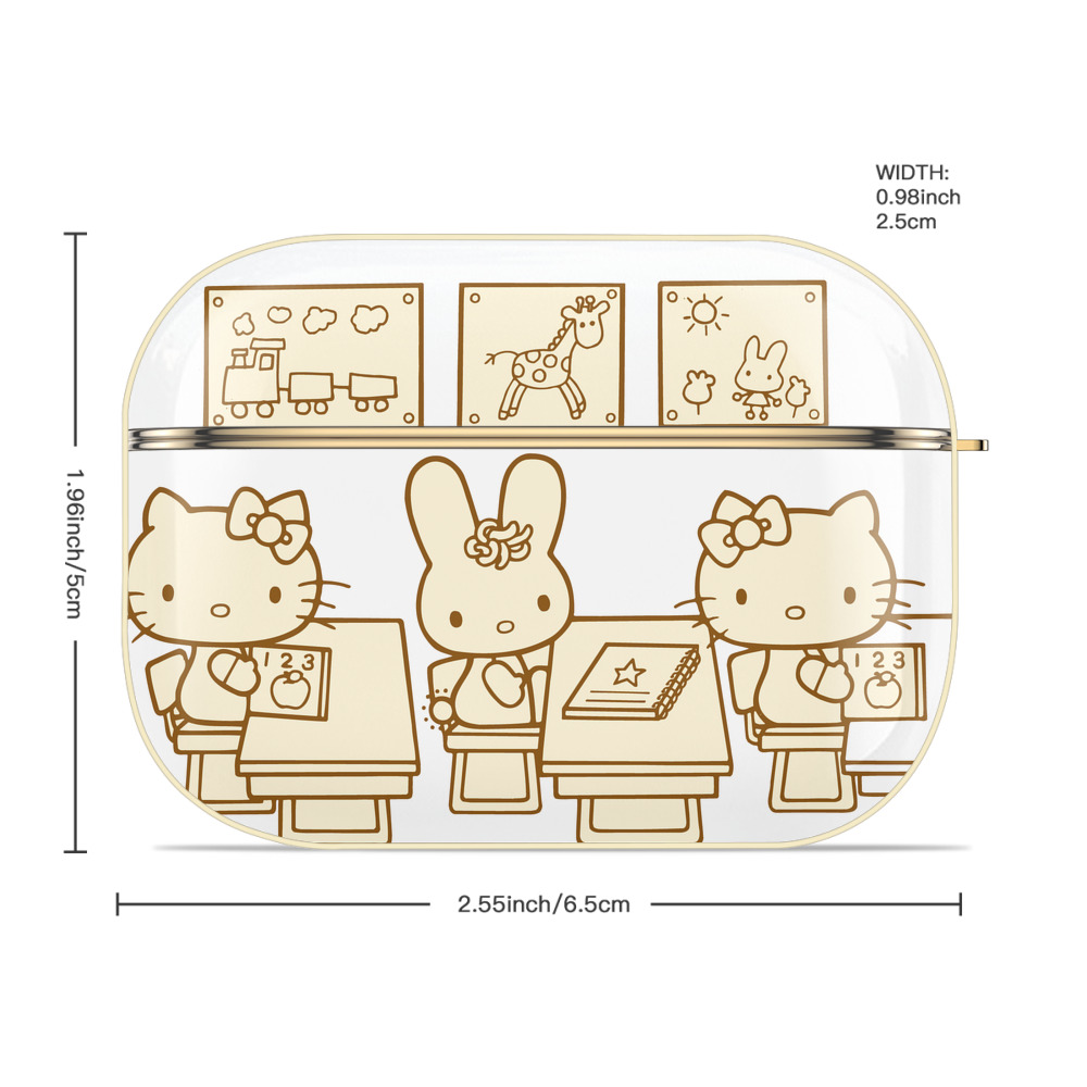 Hello Kitty ハローキティ 【AirPods Pro用】ハードシェル保護ケース｜耐衝撃・防指紋・カラビナ付き商品仕様