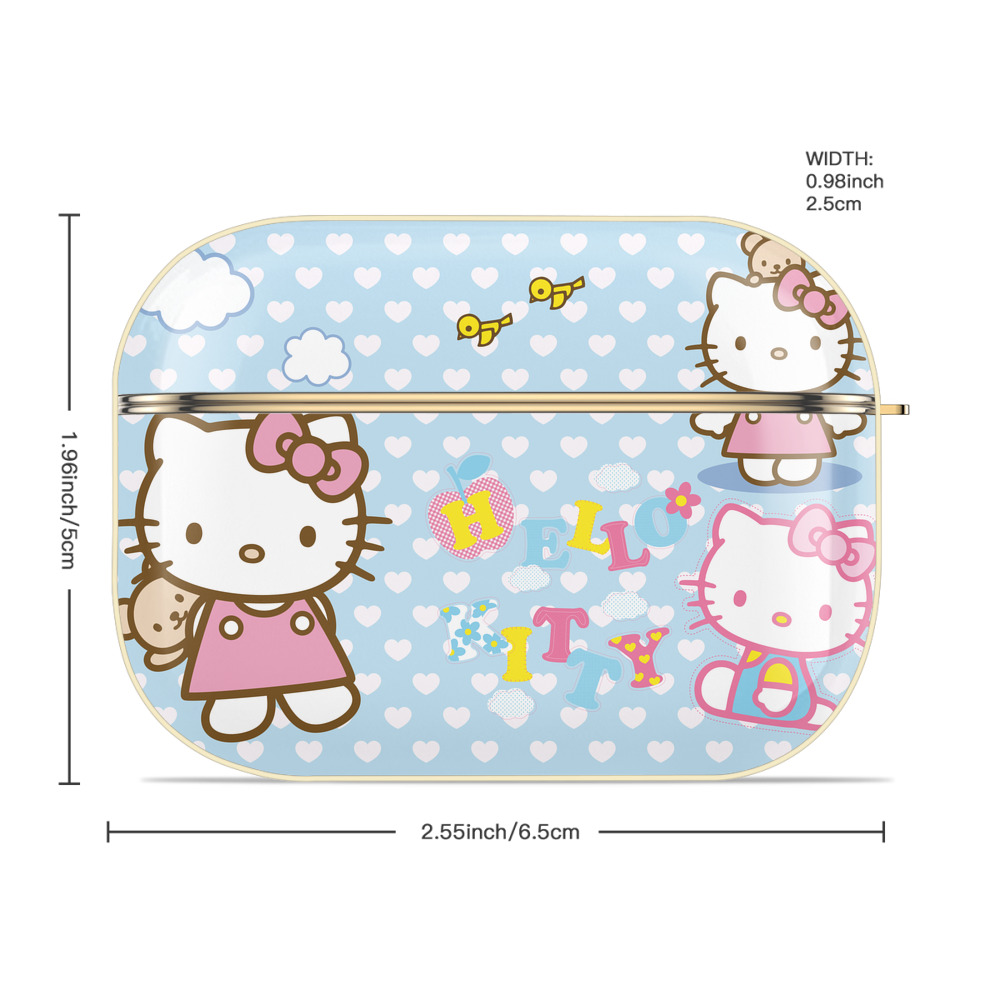 Hello Kitty ハローキティ 【AirPods Pro用】ハードシェル保護ケース｜耐衝撃・防指紋・カラビナ付き商品仕様