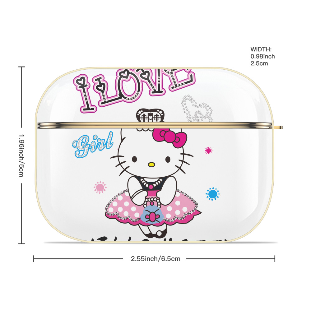 Hello Kitty ハローキティ 【AirPods Pro用】ハードシェル保護ケース｜耐衝撃・防指紋・カラビナ付き商品仕様