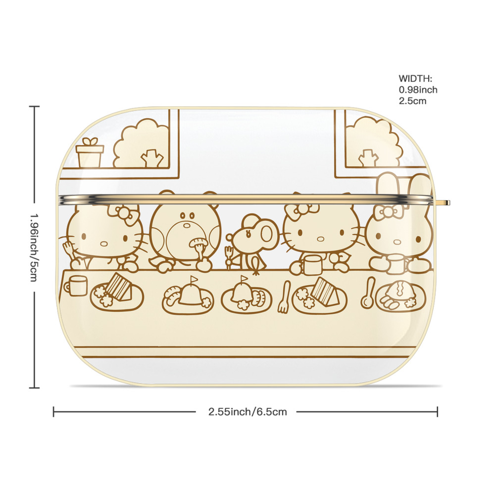 Hello Kitty ハローキティ 【AirPods Pro用】ハードシェル保護ケース｜耐衝撃・防指紋・カラビナ付き商品仕様