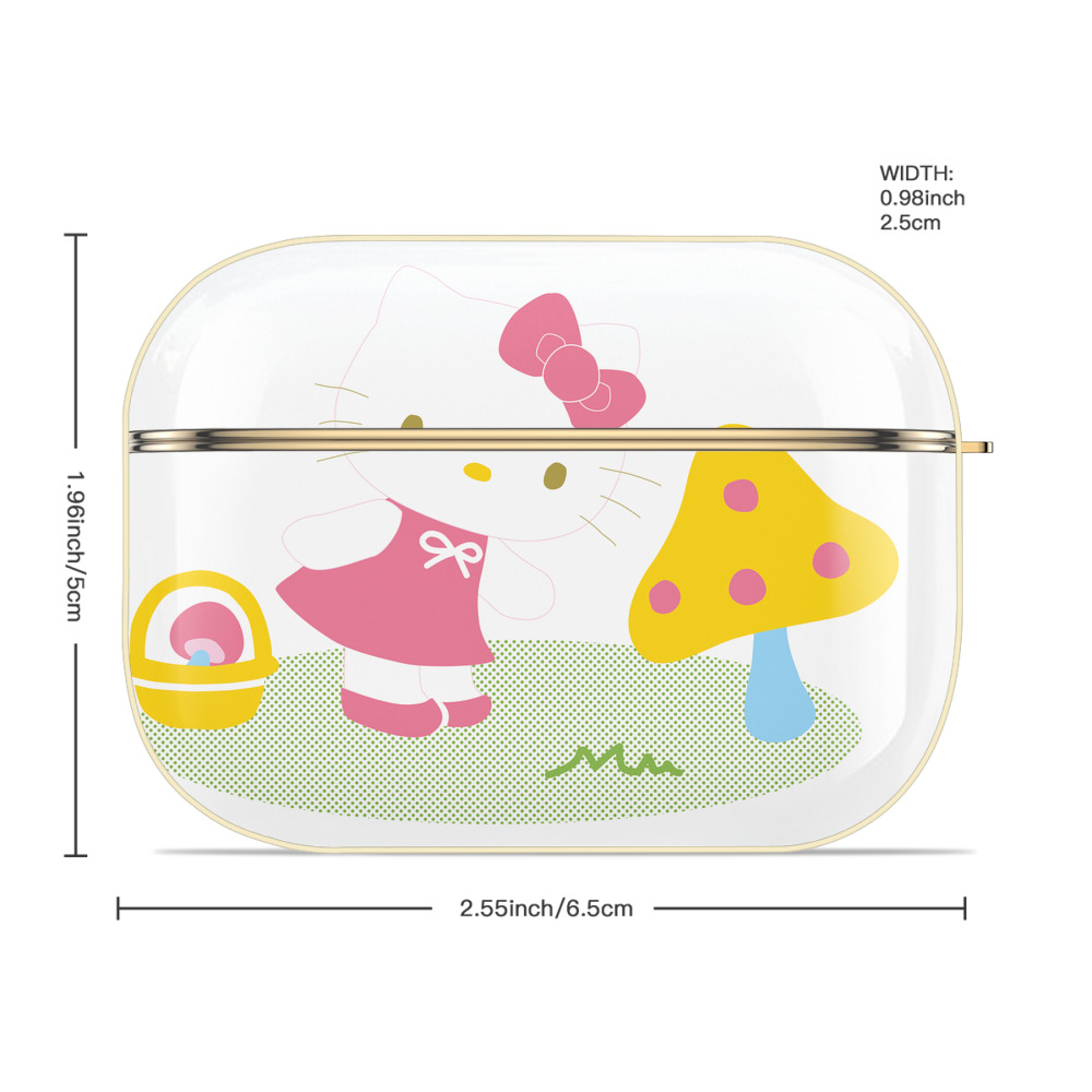 Hello Kitty ハローキティ 【AirPods Pro用】ハードシェル保護ケース｜耐衝撃・防指紋・カラビナ付き商品仕様