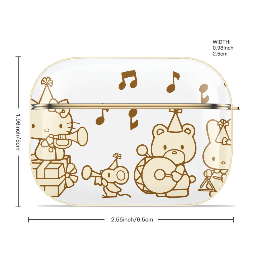 Hello Kitty ハローキティ 【AirPods Pro用】ハードシェル保護ケース｜耐衝撃・防指紋・カラビナ付き商品仕様