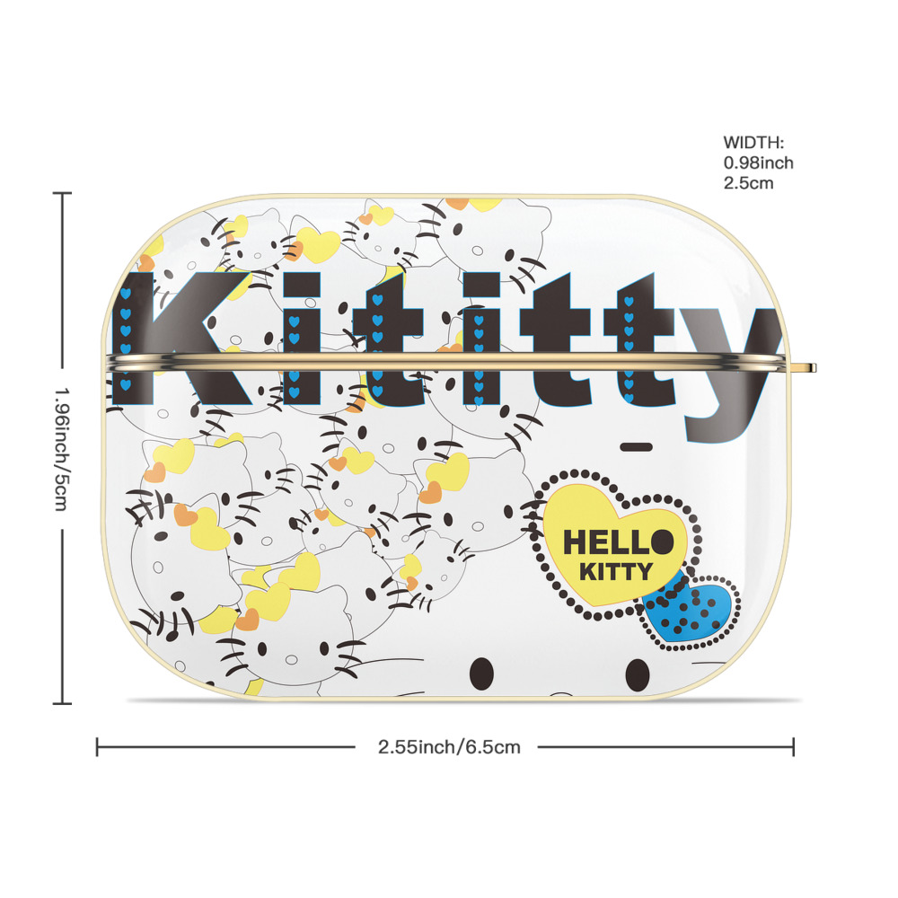 Hello Kitty ハローキティ 【AirPods Pro用】ハードシェル保護ケース｜耐衝撃・防指紋・カラビナ付き商品仕様