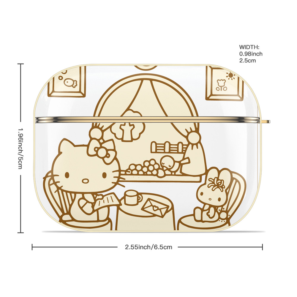 Hello Kitty ハローキティ 【AirPods Pro用】ハードシェル保護ケース｜耐衝撃・防指紋・カラビナ付き商品仕様