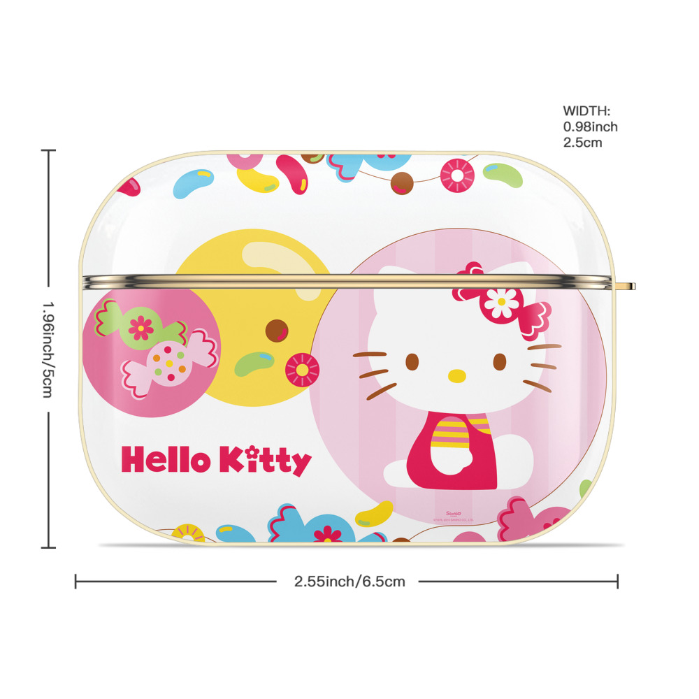 Hello Kitty ハローキティ 【AirPods Pro用】ハードシェル保護ケース｜耐衝撃・防指紋・カラビナ付き商品仕様