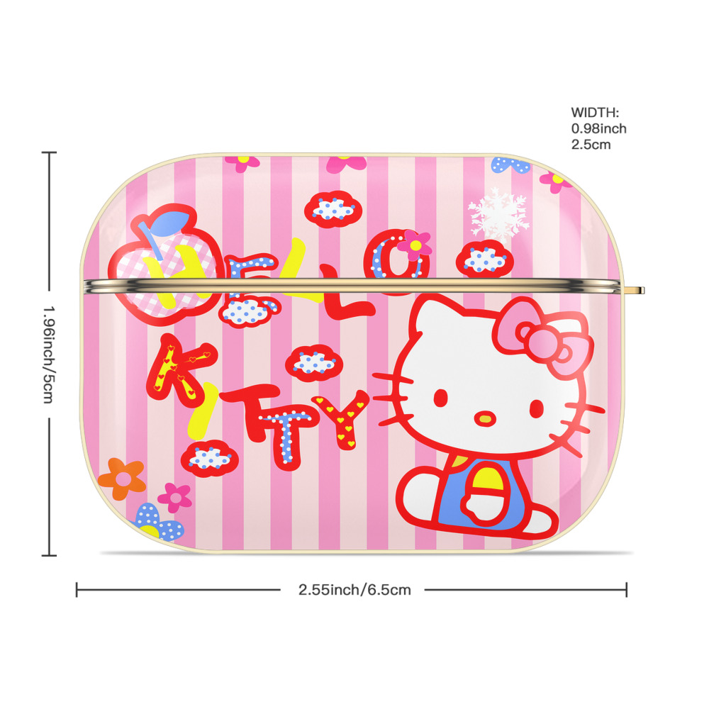Hello Kitty ハローキティ 【AirPods Pro用】ハードシェル保護ケース｜耐衝撃・防指紋・カラビナ付き商品仕様
