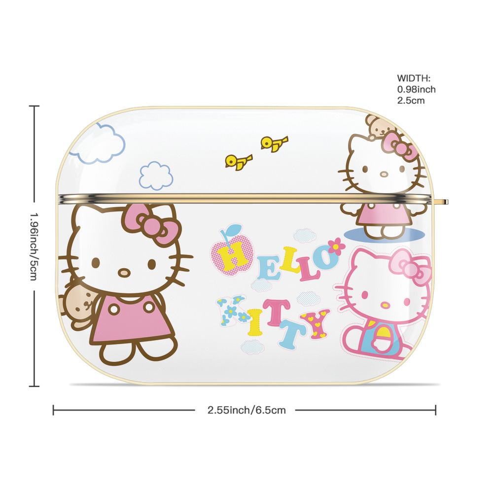 Hello Kitty ハローキティ 【AirPods Pro用】ハードシェル保護ケース｜耐衝撃・防指紋・カラビナ付き商品仕様