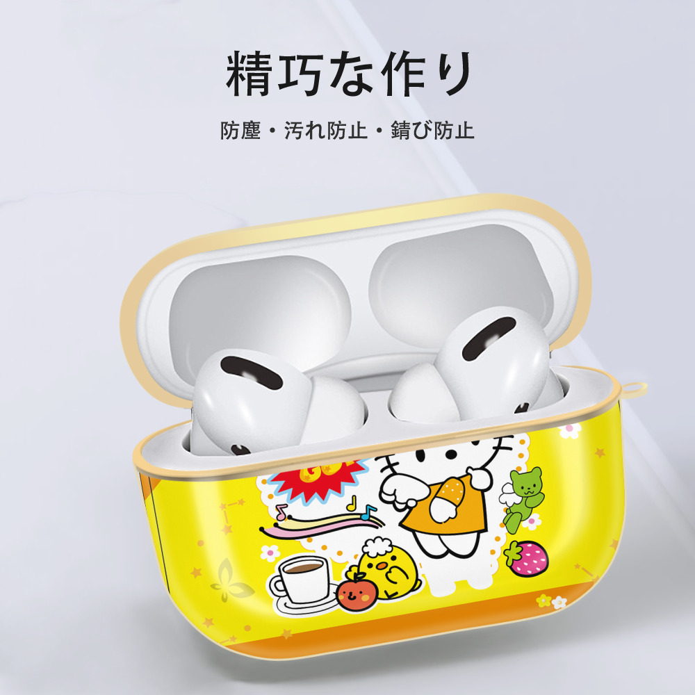 Hello Kitty ハローキティ 【AirPods Pro用】ハードシェル保護ケース｜耐衝撃・防指紋・カラビナ付き商品仕様