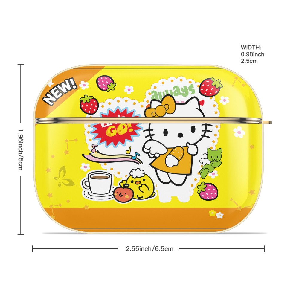 Hello Kitty ハローキティ 【AirPods Pro用】ハードシェル保護ケース｜耐衝撃・防指紋・カラビナ付き商品仕様