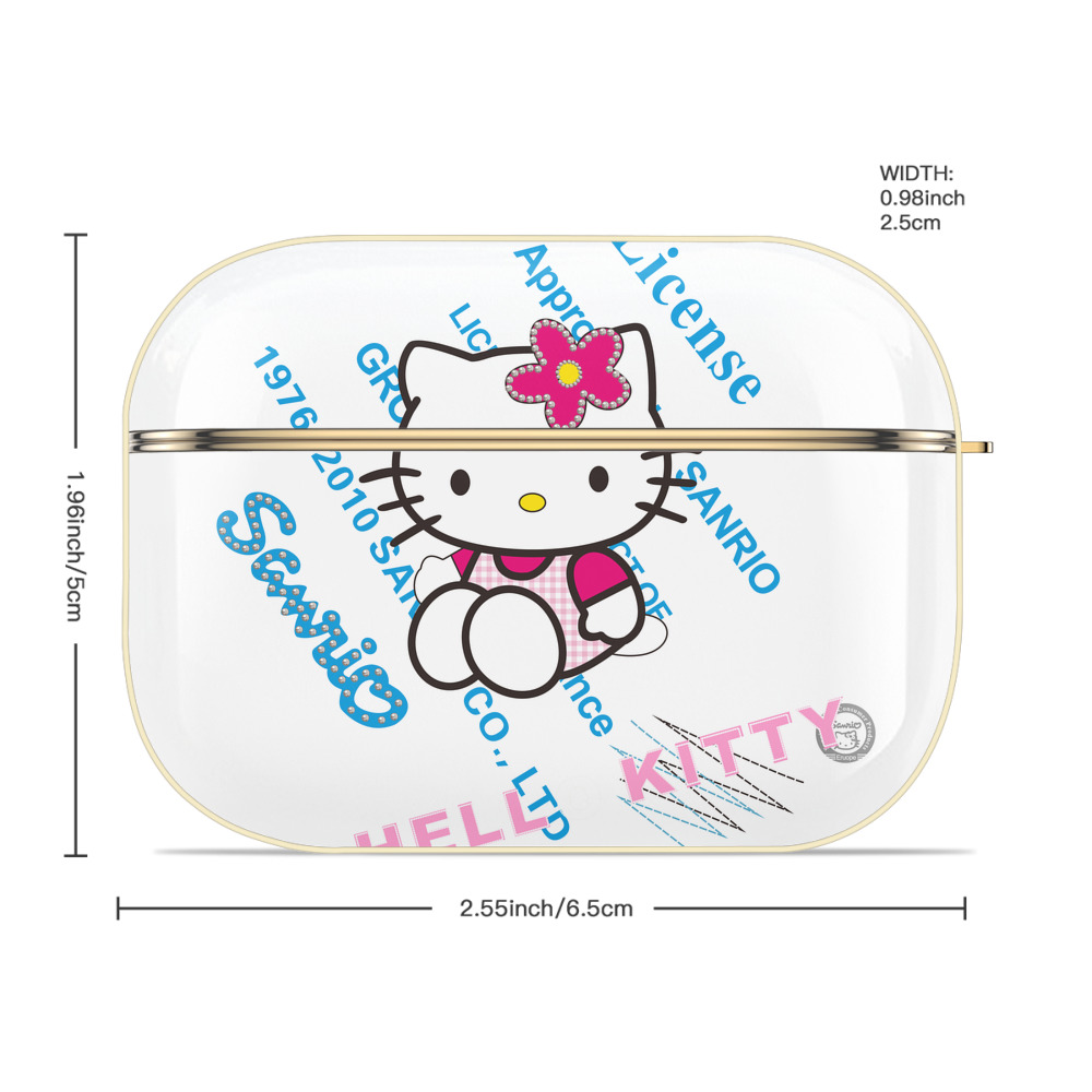 Hello Kitty ハローキティ 【AirPods Pro用】ハードシェル保護ケース｜耐衝撃・防指紋・カラビナ付き商品仕様