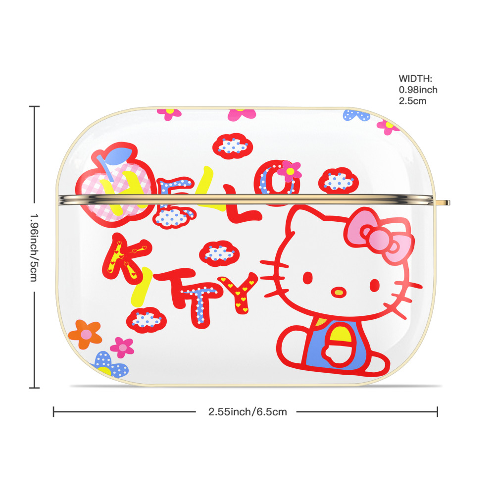 Hello Kitty ハローキティ 【AirPods Pro用】ハードシェル保護ケース｜耐衝撃・防指紋・カラビナ付き商品仕様