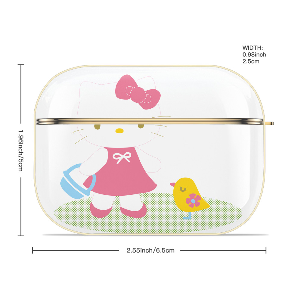 Hello Kitty ハローキティ 【AirPods Pro用】ハードシェル保護ケース｜耐衝撃・防指紋・カラビナ付き商品仕様